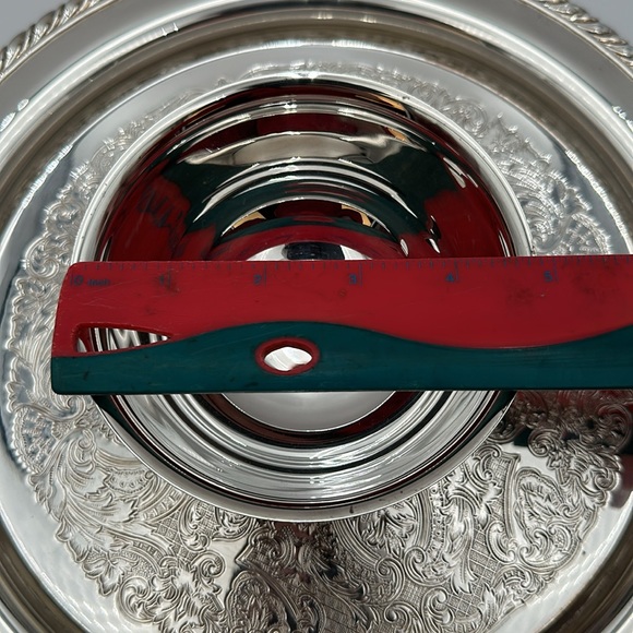 Vintage Oneida USA Silver Plated One Piece Chip & Dip Serving Platter - Picture 14 of 16